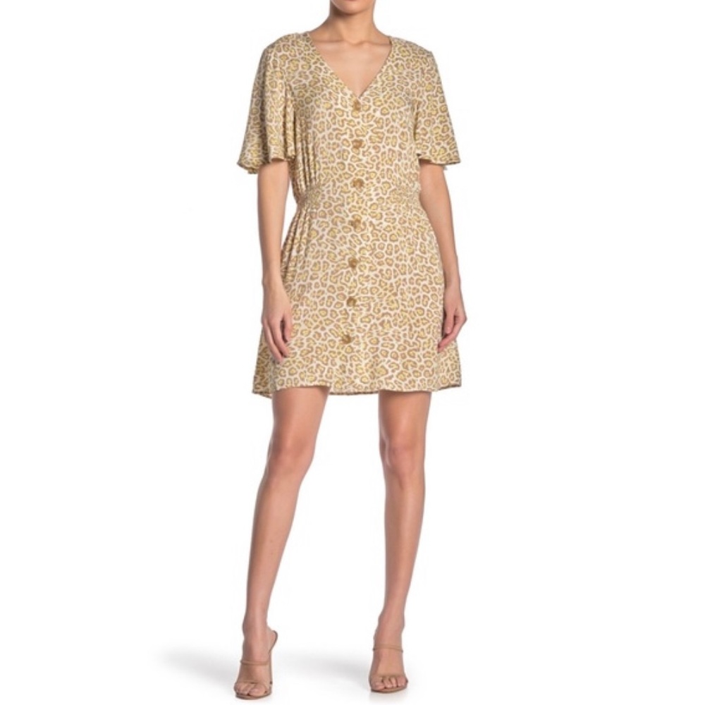 Abound leopard print button front dress